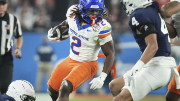 Extremely Jacked Ashton Jeanty Turns Heads With Shirtless Pro Day Workout