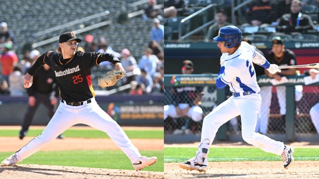 Jaden Agassi and Lucas Ramirez at the World Baseball Classic.
