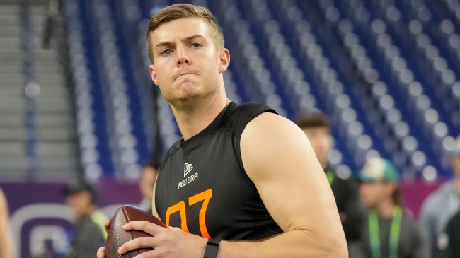 Will Howard at the NFL Combine