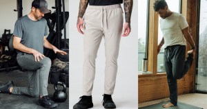 Wellen Wellknit joggers available at Huckberry