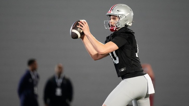 Ohio State QB Julian Sayin during spring practice.
