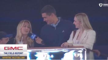 Braves Reporter Who Made Headlines By Spitting Game On-Air Seemed To Slyly Respond To The ‘Controversy’ With A Hot Dog