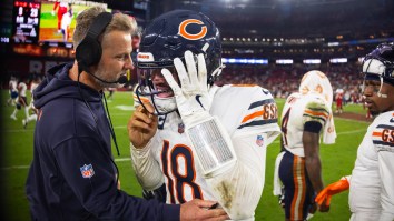 Caleb Williams Throws Dirt On Grave Of Former Chicago Bears Head Coach Matt Eberflus
