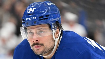Auston Matthews Pulled The Pettiest Move Possible By Forcefully Snapping A Hated Rival’s Stick In Half After It End Up In His Bench
