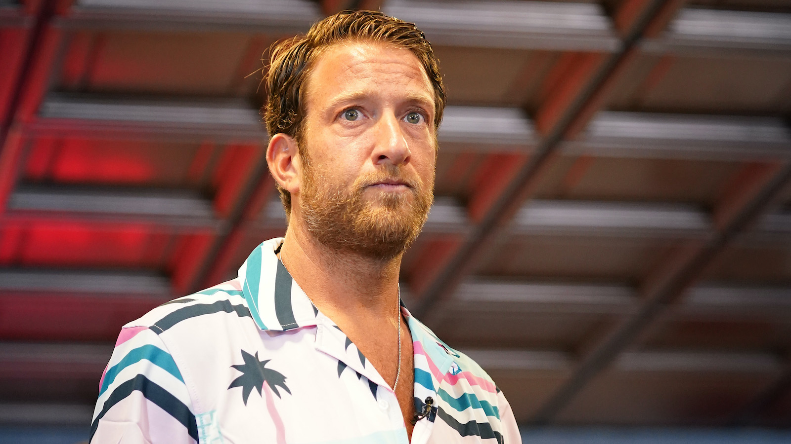 Jun 3, 2021; Miami Beach, Florida, USA; Bar Stool Sports founder Dave Portnoy stands in the ring at World Famous 5th St. Gym. Mandatory Credit: Jasen Vinlove-USA TODAY Sports