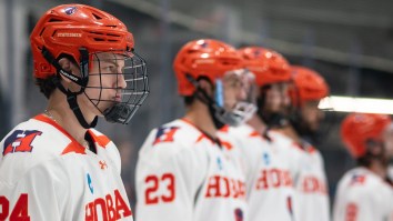 College Hockey Fan Hilariously Refuses To Give Rival Player His Stick Back After It Ended Up In The Stands During DIII Championship