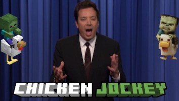 Great News, Everyone: Jimmy Fallon Has Killed The ‘Chicken Jockey’ Meme From ‘A Minecraft Movie’