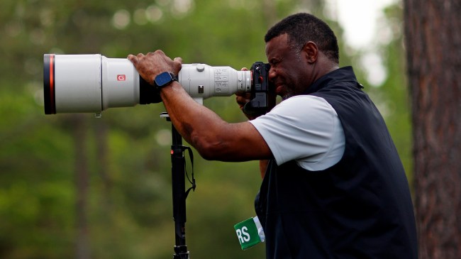 Ken Griffey Jr. taking photo at The Masters