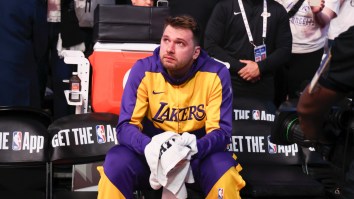 Los Angeles Lakers Guard Luka Doncic Can’t Contain His Emotions During Tribute Video In Return To Dallas Mavericks