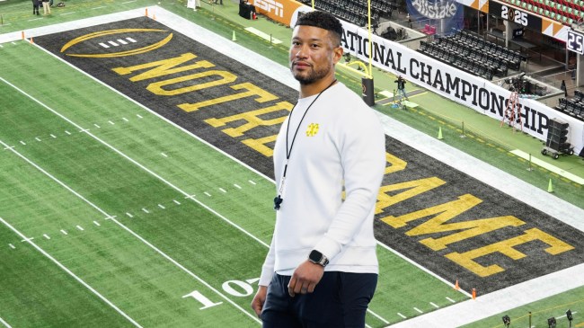 Notre Dame football coach Marcus Freeman