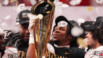 CFP Championship Trophy Falls Apart When J.D. Vance Tries To Pick It Up During Ohio State’s White House Visit