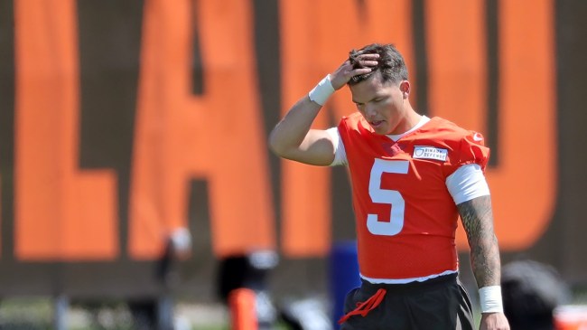 Dillon Gabriel at Cleveland Browns training camp.
