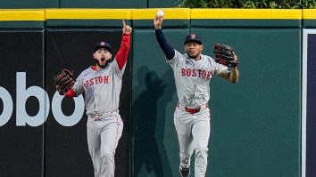 Boston Red Sox Pull Off Insane Alley-Oop Catch To Rob Detroit Tigers Of Home Run