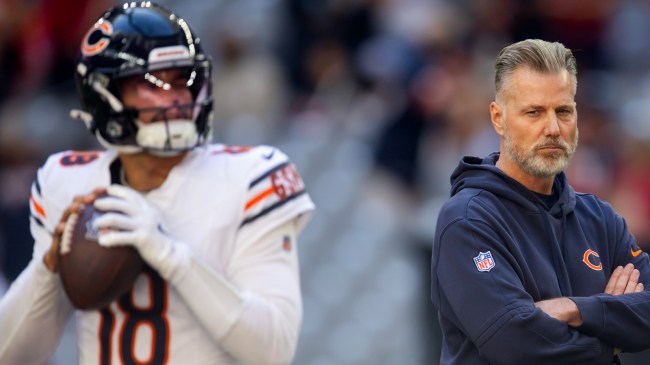 Caleb Williams and Matt Eberflus