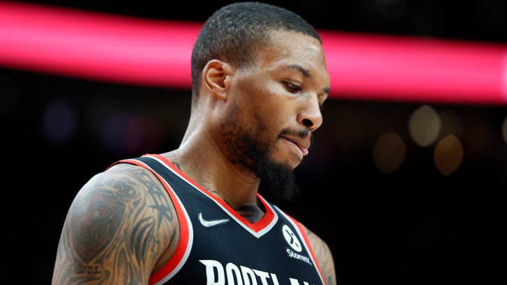 Damian Lillard with the Portland Trail Blazers