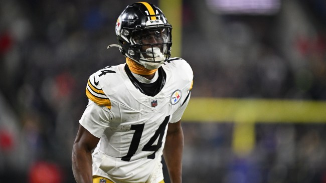 George Pickens on the field for the Steelers
