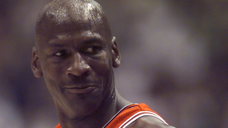 Michael Jordan smirking