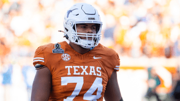 Texas’ Monstrous Left Tackle Casually THROWS DOWN 360-Degree Dunk At 6-Foot-7, 314 Pounds