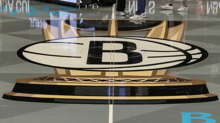 Brooklyn Nets halfcourt logo NBA Cup