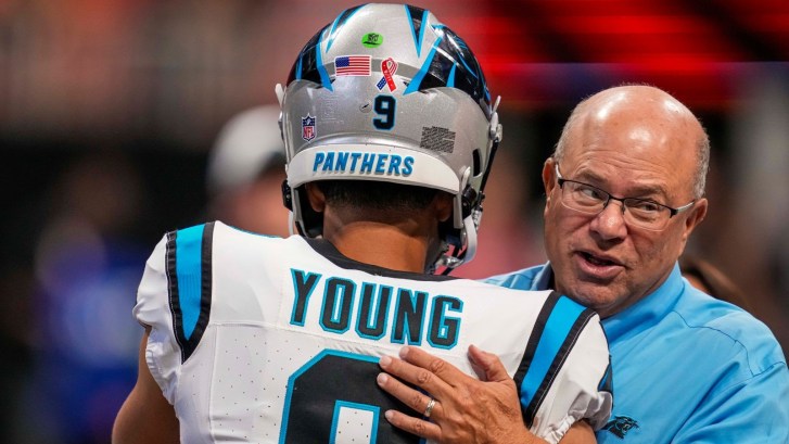 Carolina Panthers owner David Tepper and QB Bryce Young