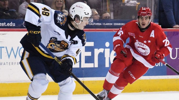 Erie Otters defenseman Matthew Schaeffer