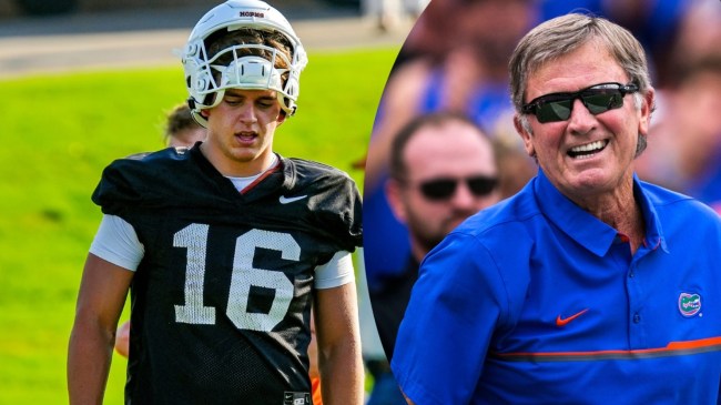 Arch Manning and Steve Spurrier