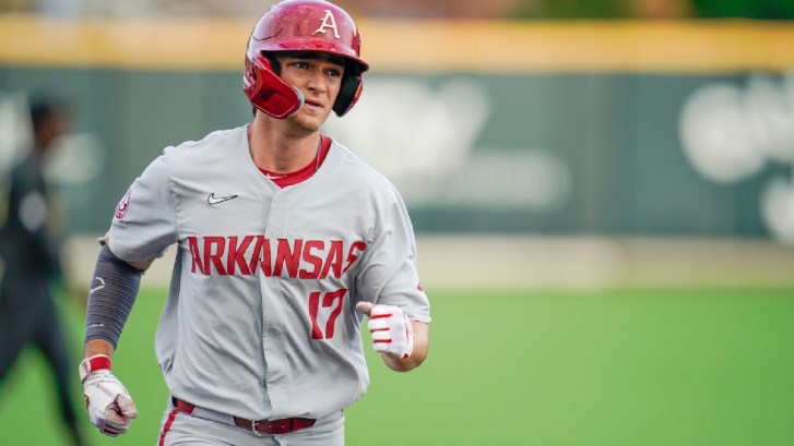 Brady Slavens rounds the bases