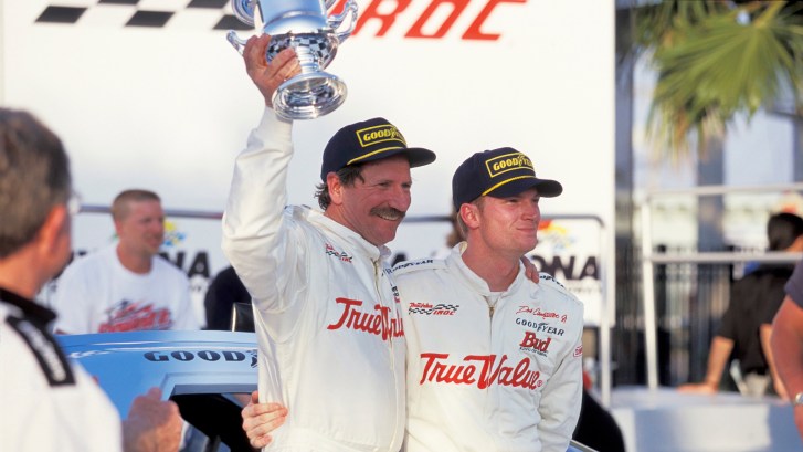 Dale Earnhardt and Dale Earnhardt Jr. together at Daytona 500