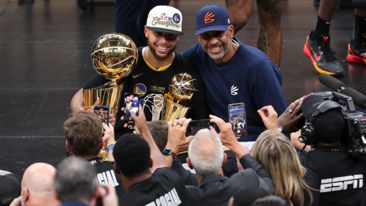 Dell Curry and son Stephen Curry