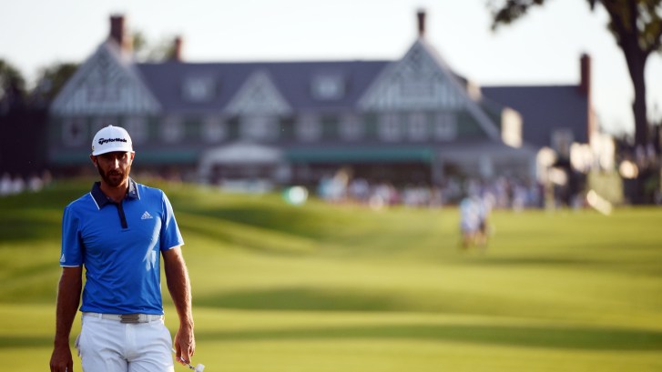 Dustin Johnson winning the 2016 U.S. Open at Oakmont Country Club