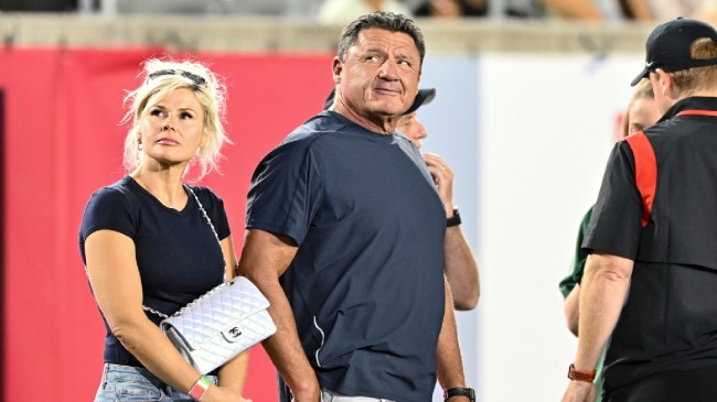 Ed Orgeron and girlfriend