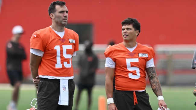 Cleveland Browns QBs Joe Flacco and Dillon Gabriel