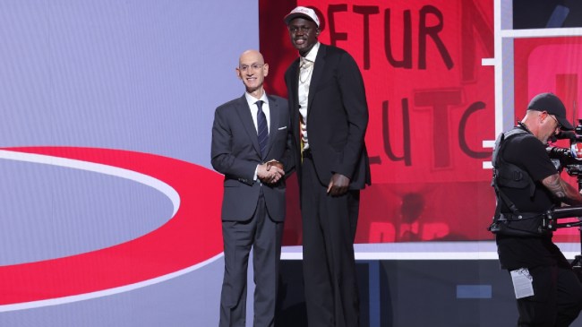 Khaman Maluach at the NBA Draft