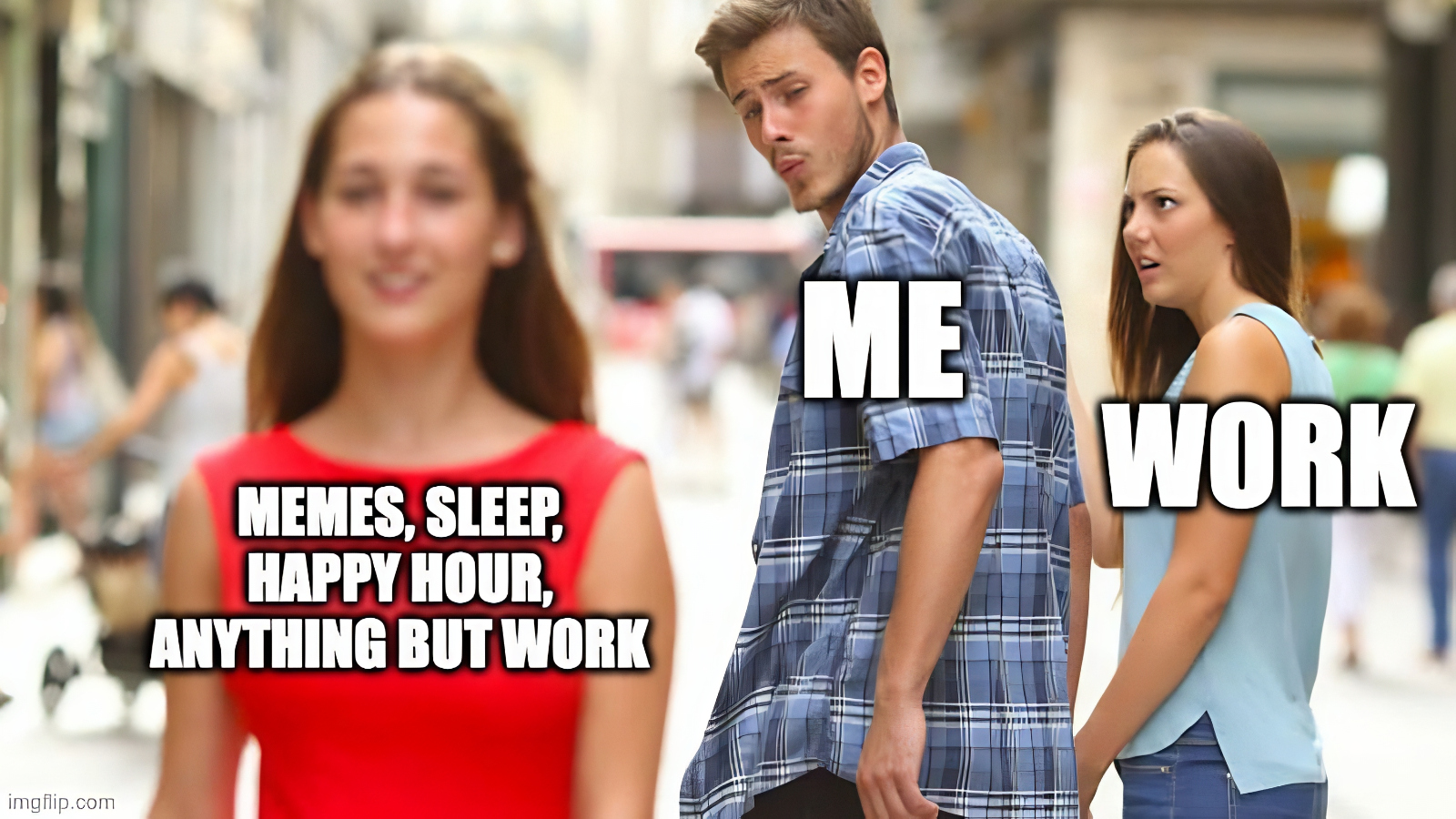 meme about sleep versus work
