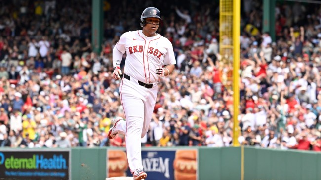 Boston Red Sox DH Rafael Devers runs the bases