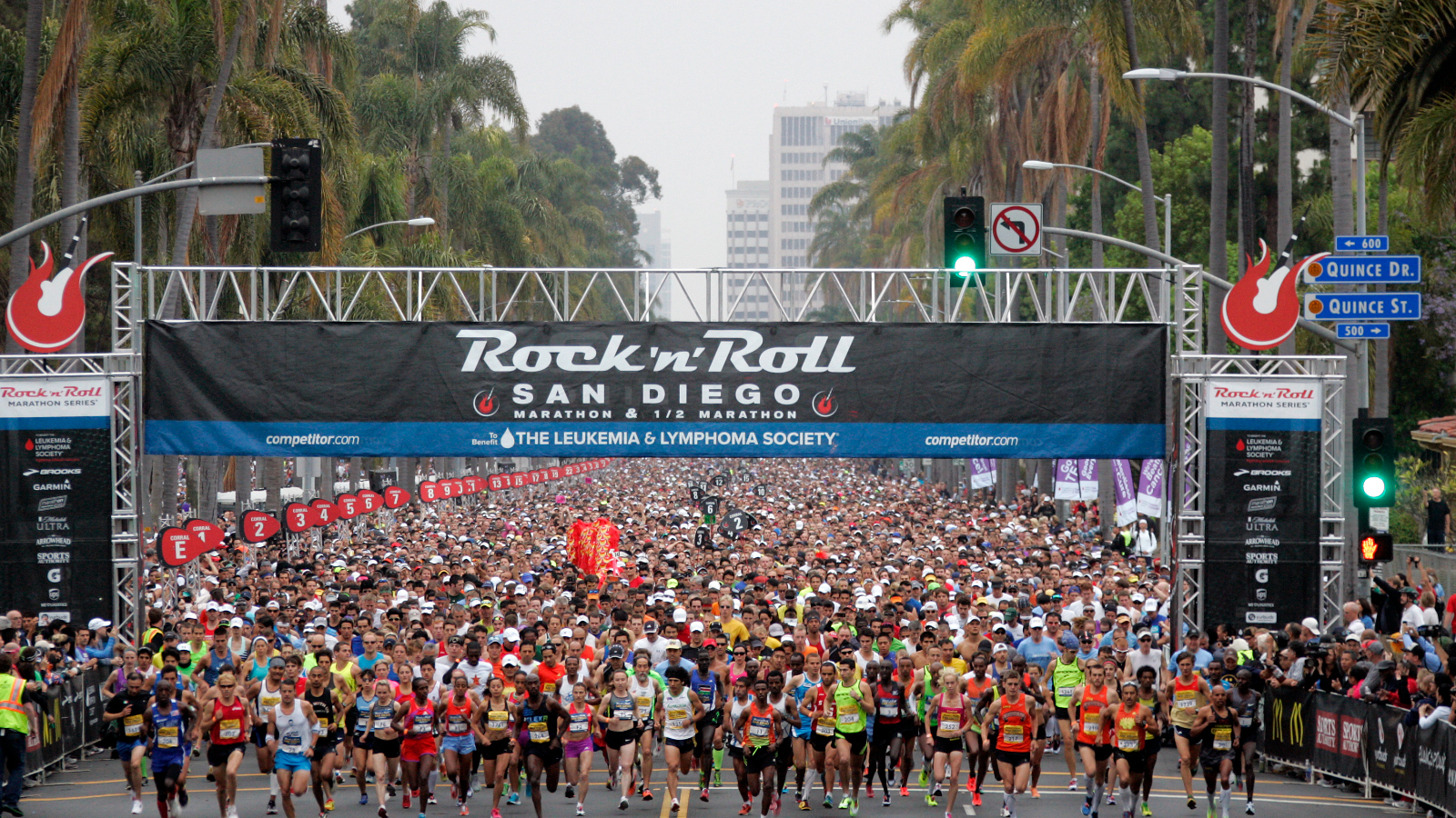 start of the San Diego Rock N Roll Marathon
