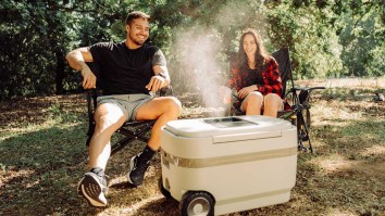 Solo Stove Built A Rolling Hard Cooler With a BUILT-IN AIR CONDITIONER AND MISTER For Hot Summer Days