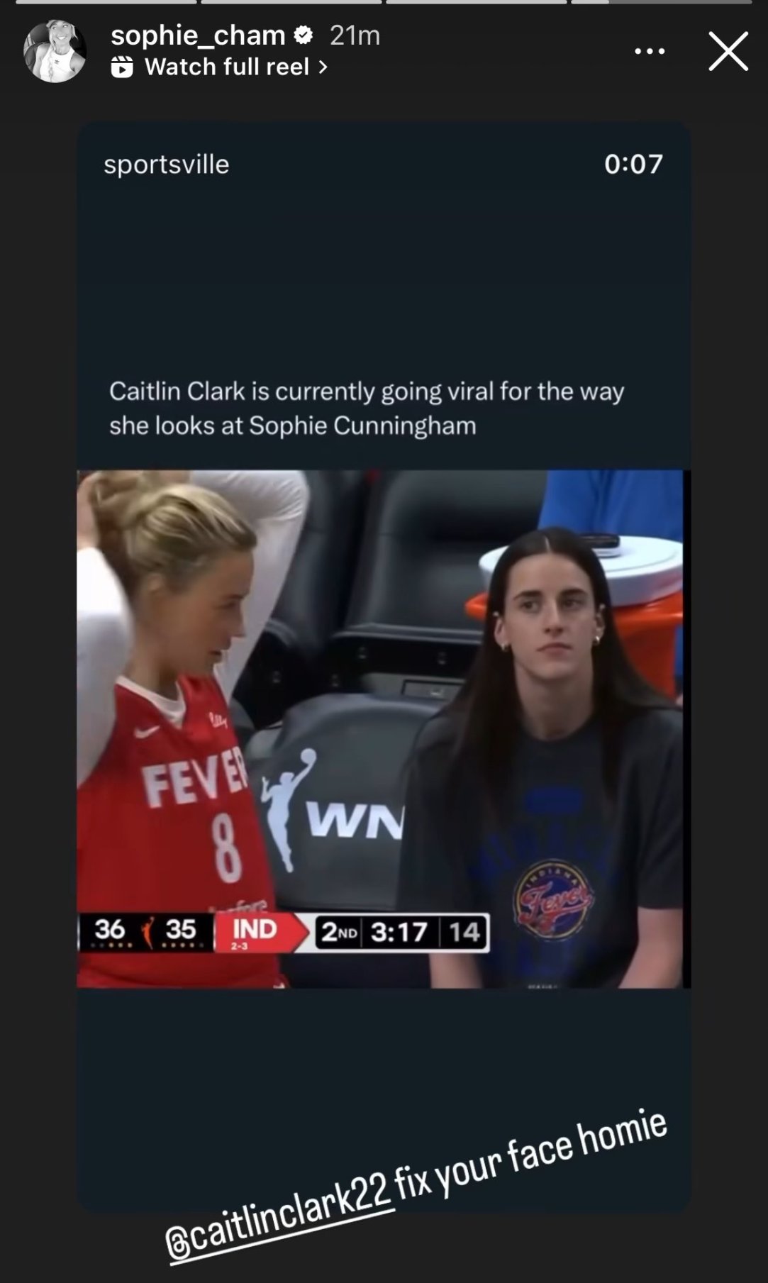 Sophie Cunningham Caitlin Clark