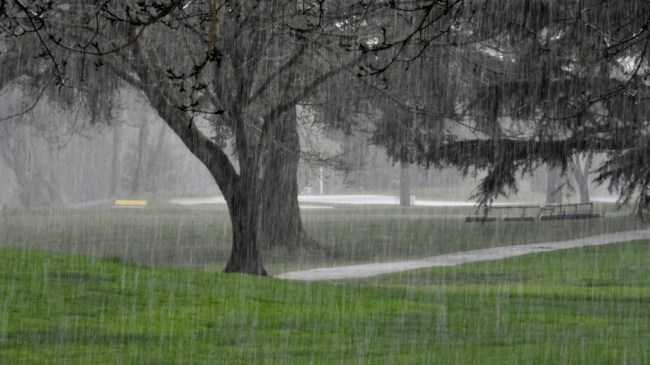 Storm on a golf course