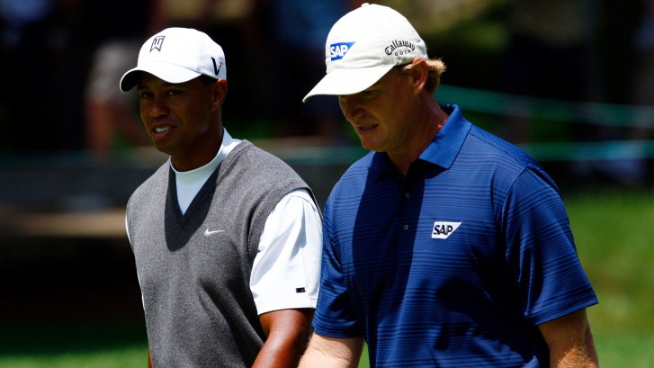 Tiger Woods and Ernie Els