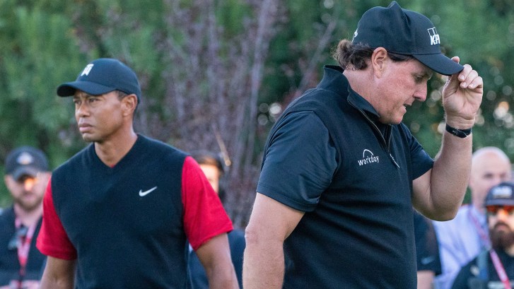 Phil Mickelson and Tiger Woods