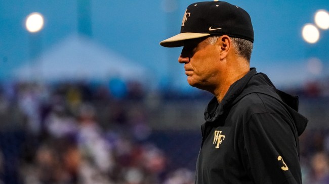 Wake Forest head baseball coach Tom Walter