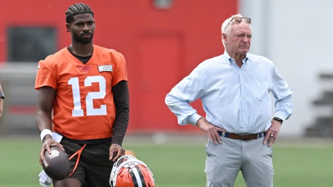 Cleveland Browns QB Shedeur Sanders and owner Jimmy Haslam