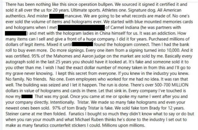 Brett Lemieux fake autograph confessions