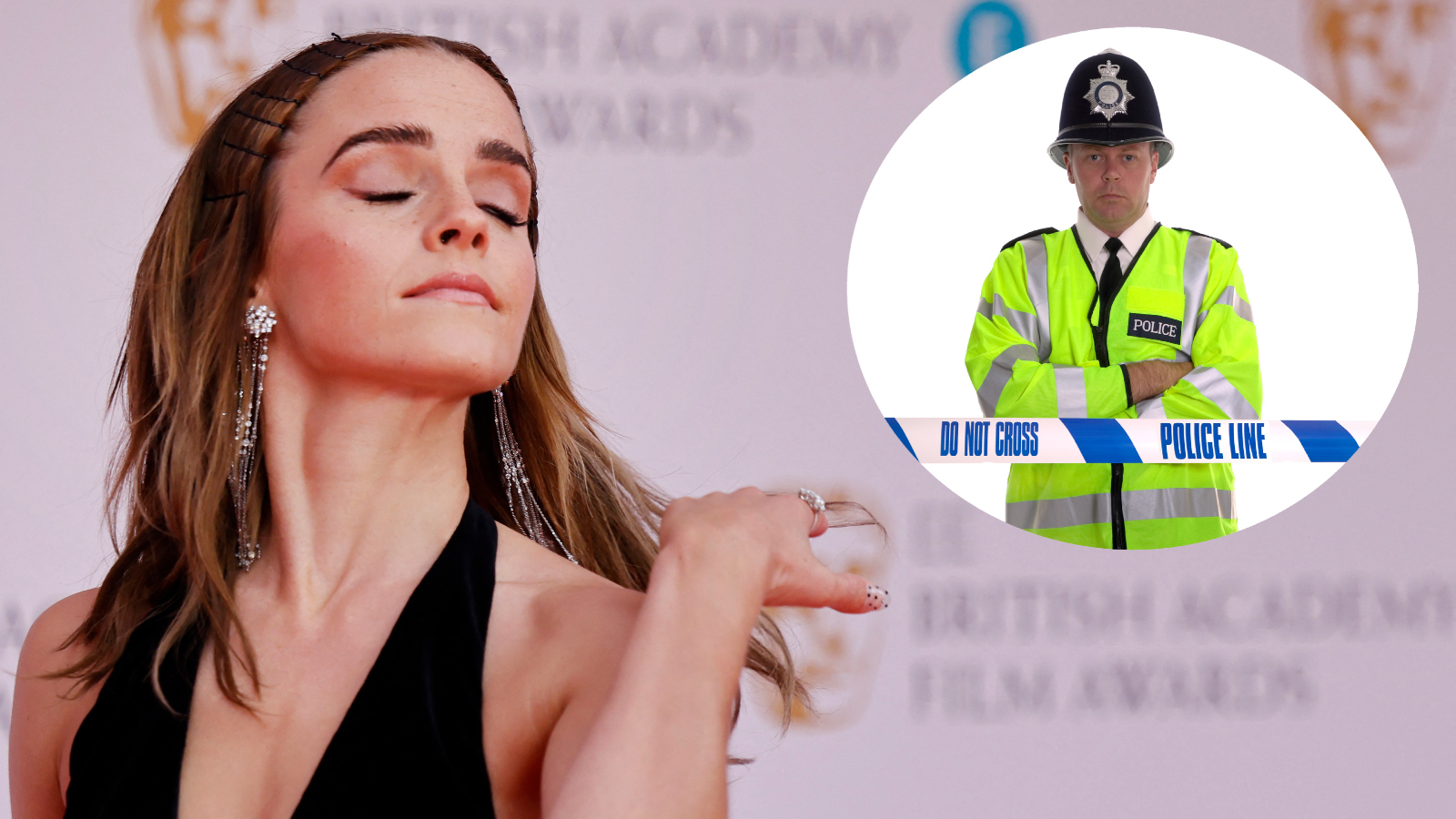 Emma Watson and a British police officer