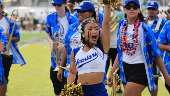 San Jose State football cheerleader