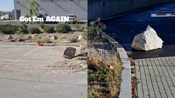 Blue Collar Worker Tired Of Drivers Wrecking Her Parking Lot Sets Up ‘Rock Trap.’ Speeders Hate Her But Mechanics Love Her