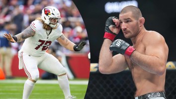 UFC Champion Sean Strickland Claims He Slipped While Getting Bullied By NFL Offensive Lineman