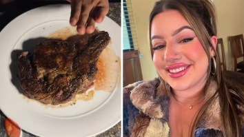 ‘Did You Tell The Server????’: Woman Licks Steak As Soon As It Hits The Table At Los Angeles Restaurant. Then The Server Returns