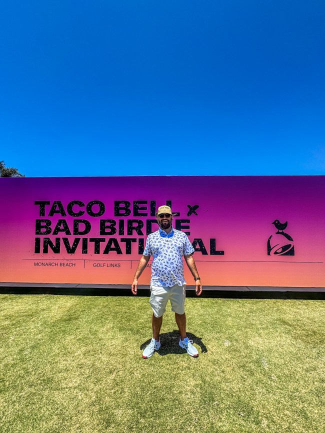 BroBible's Brandon Wenerd at the Taco Bell x Bad Birdie Invitational